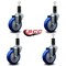 Service Caster 4'' Blue Poly Wheel Swivel 1-1/4'' Expanding Stem Caster Set, 4PK SCC-EX20S414-PPUB-BLUE-114-4 - alternate 3